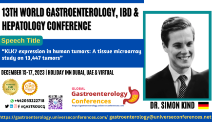 Dr. Simon Kind- speaker_13th World Gastroenterology, IBD & Hepatology Conference on December 15-017, 2023 in Dubai, UAE