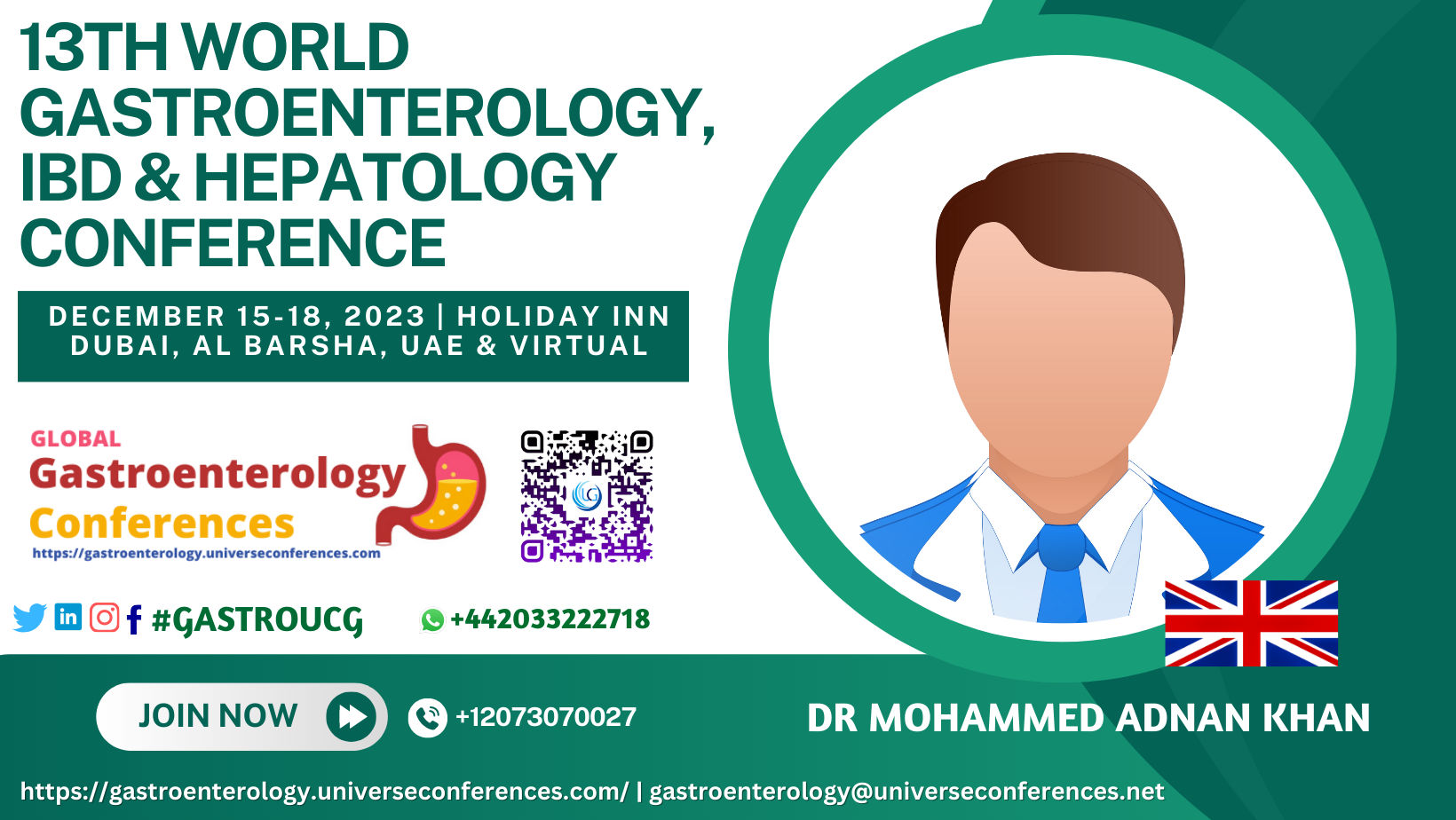 Dr Mohammed Adnan Khan_13th World Gastroenterology, IBD & Hepatology Conference