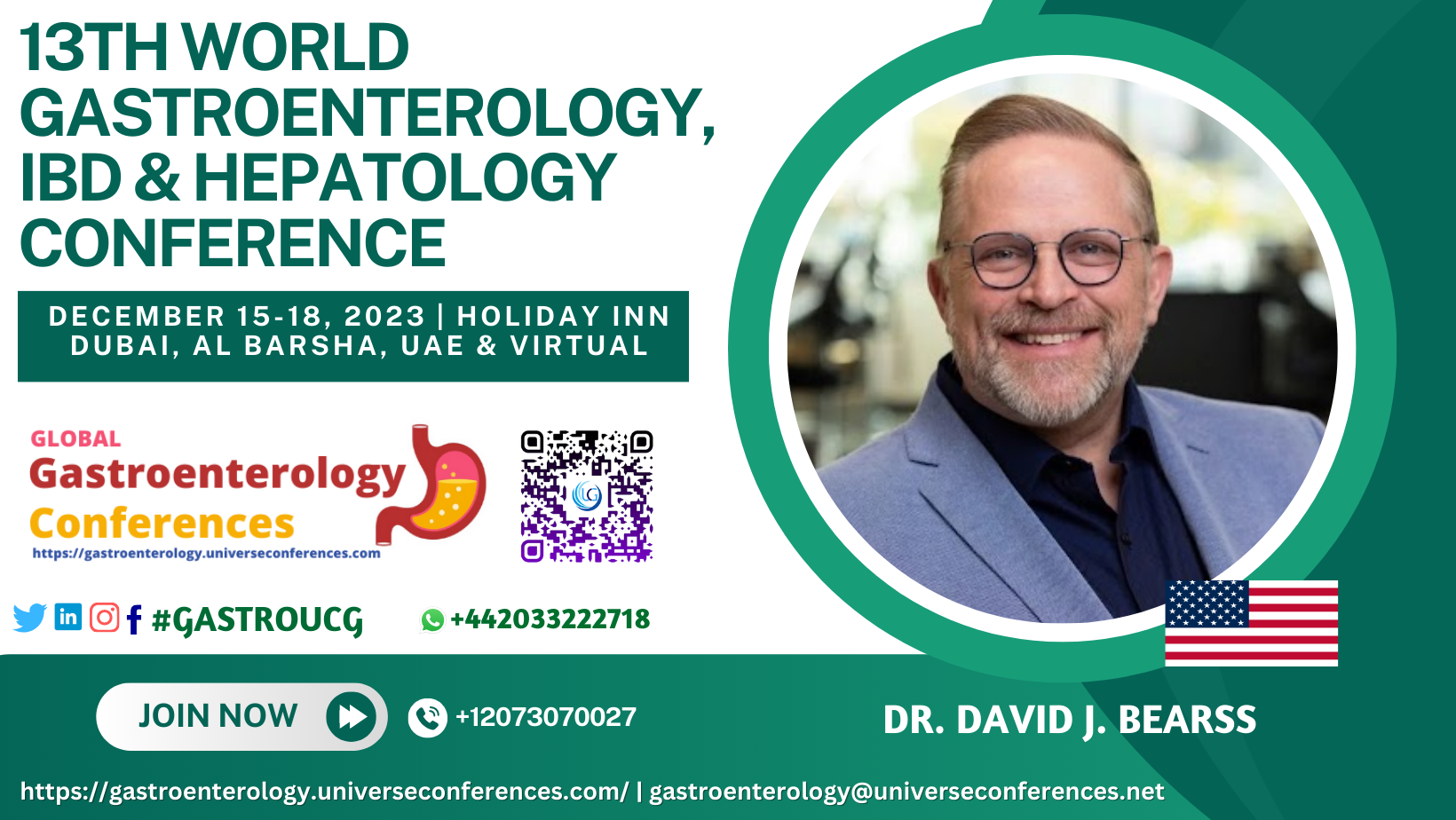 Dr. David J. Bearss_13th World Gastroenterology, IBD & Hepatology Conference