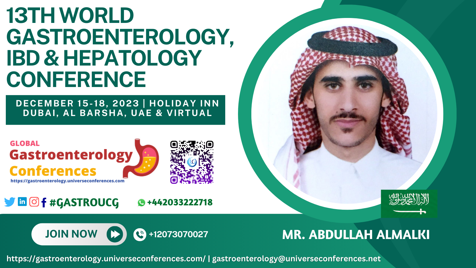 Mr. Abdullah Almalki_13th World Gastroenterology, IBD & Hepatology Conference