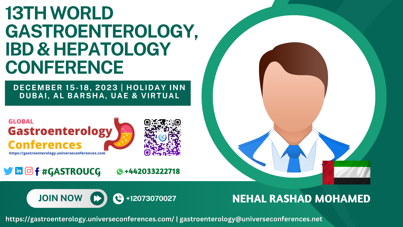 Nehal Rashad Mohamed_13th World Gastroenterology, IBD & Hepatology Conference