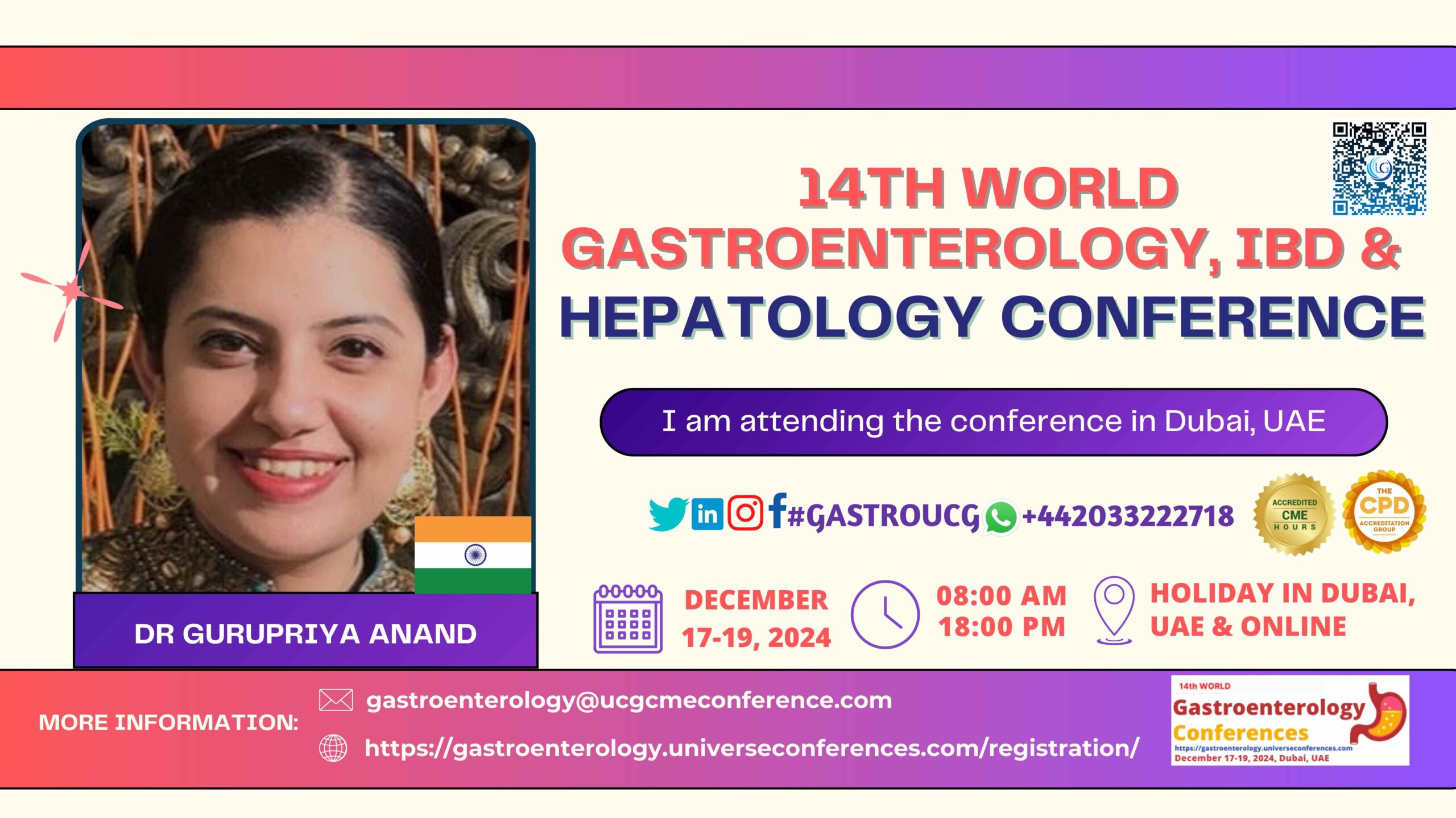 Dr Gurupriya Anand__14th World Gastroenterology, IBD & Hepatology Conference