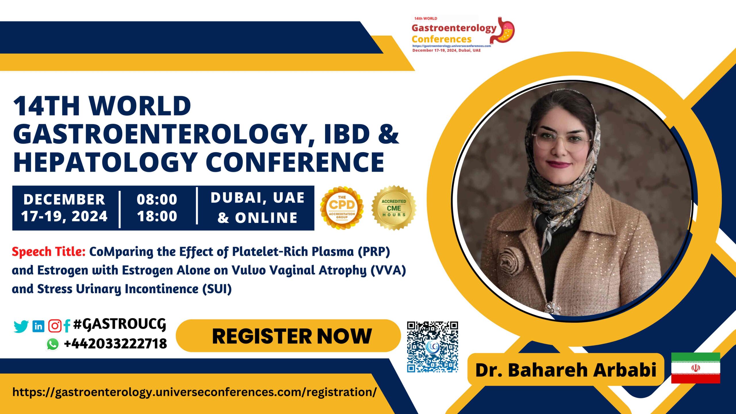 Dr. Bahareh Arbabi _14th World Gastroenterology, IBD & Hepatology Conference
