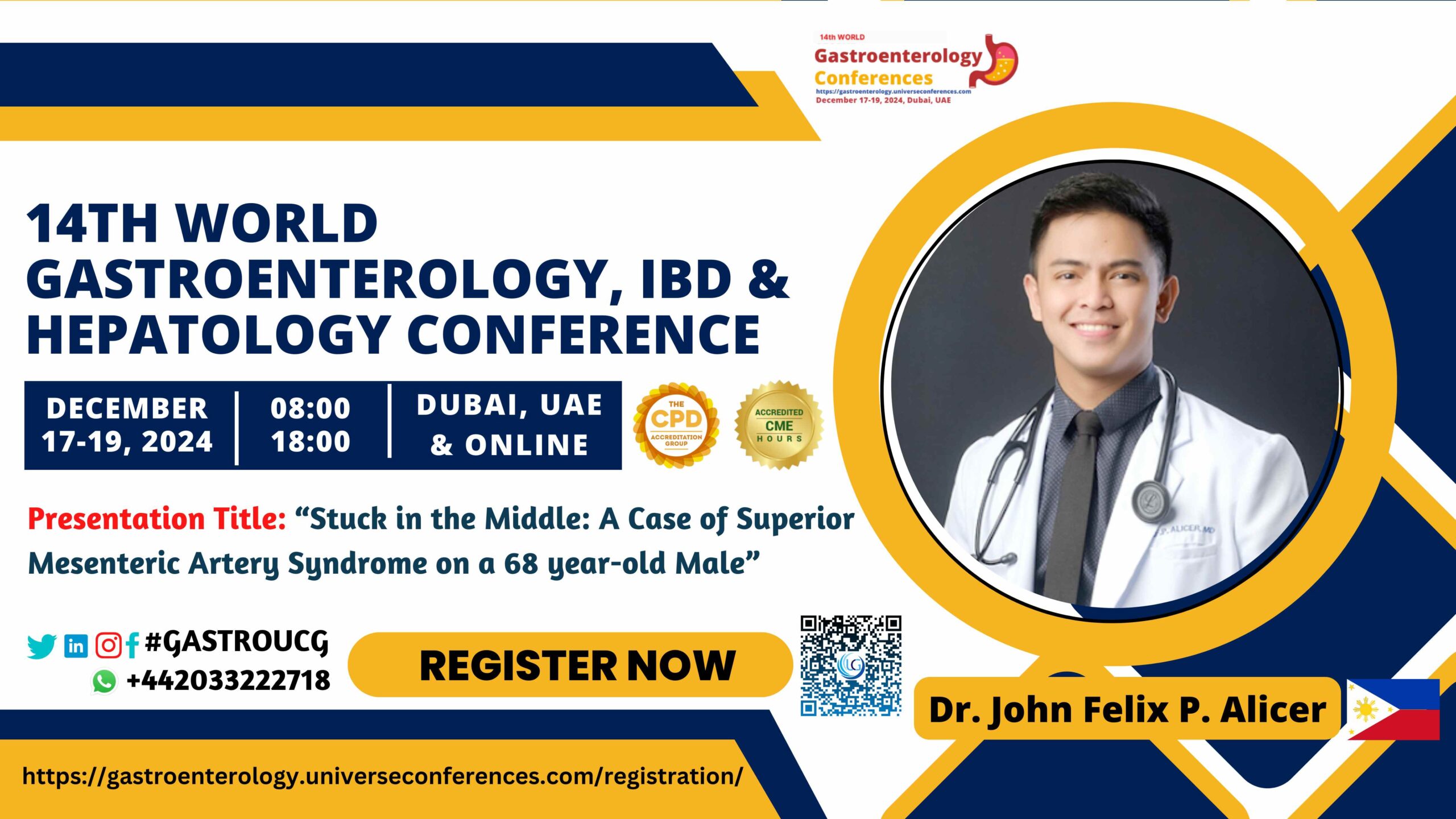 Dr. John Felix P. Alicer _14th World Gastroenterology, IBD & Hepatology Conference