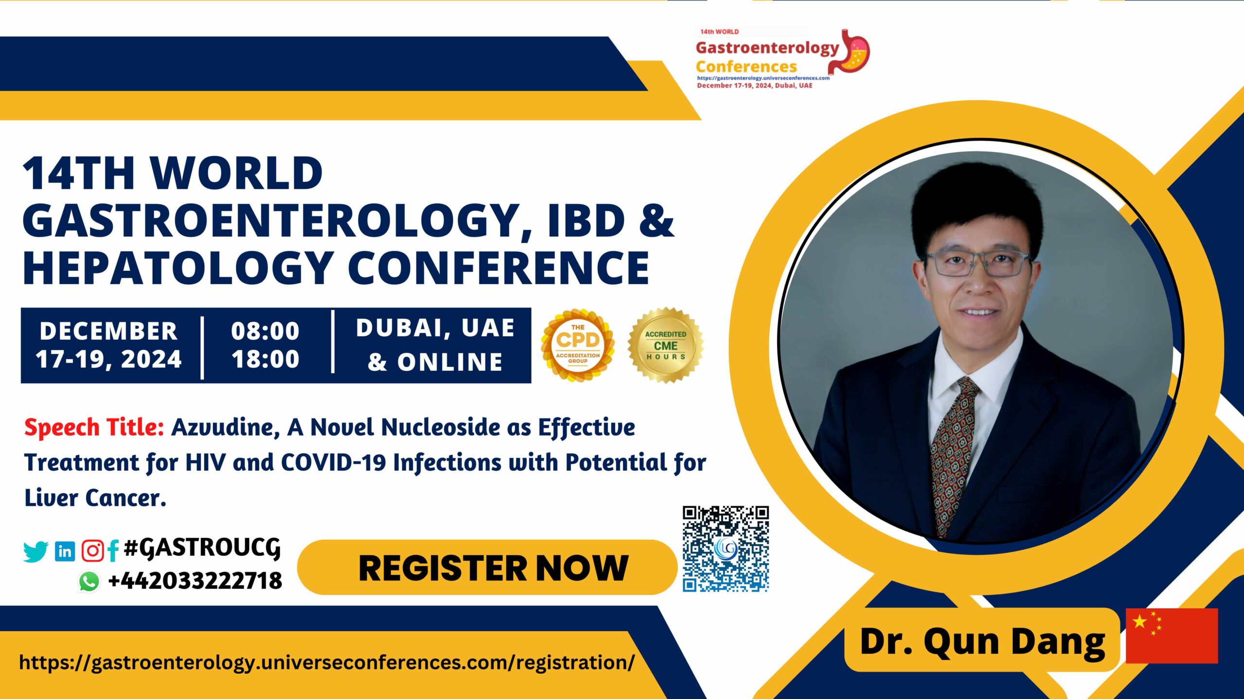Dr. Qun Dang_14th World Gastroenterology, IBD & Hepatology Conference