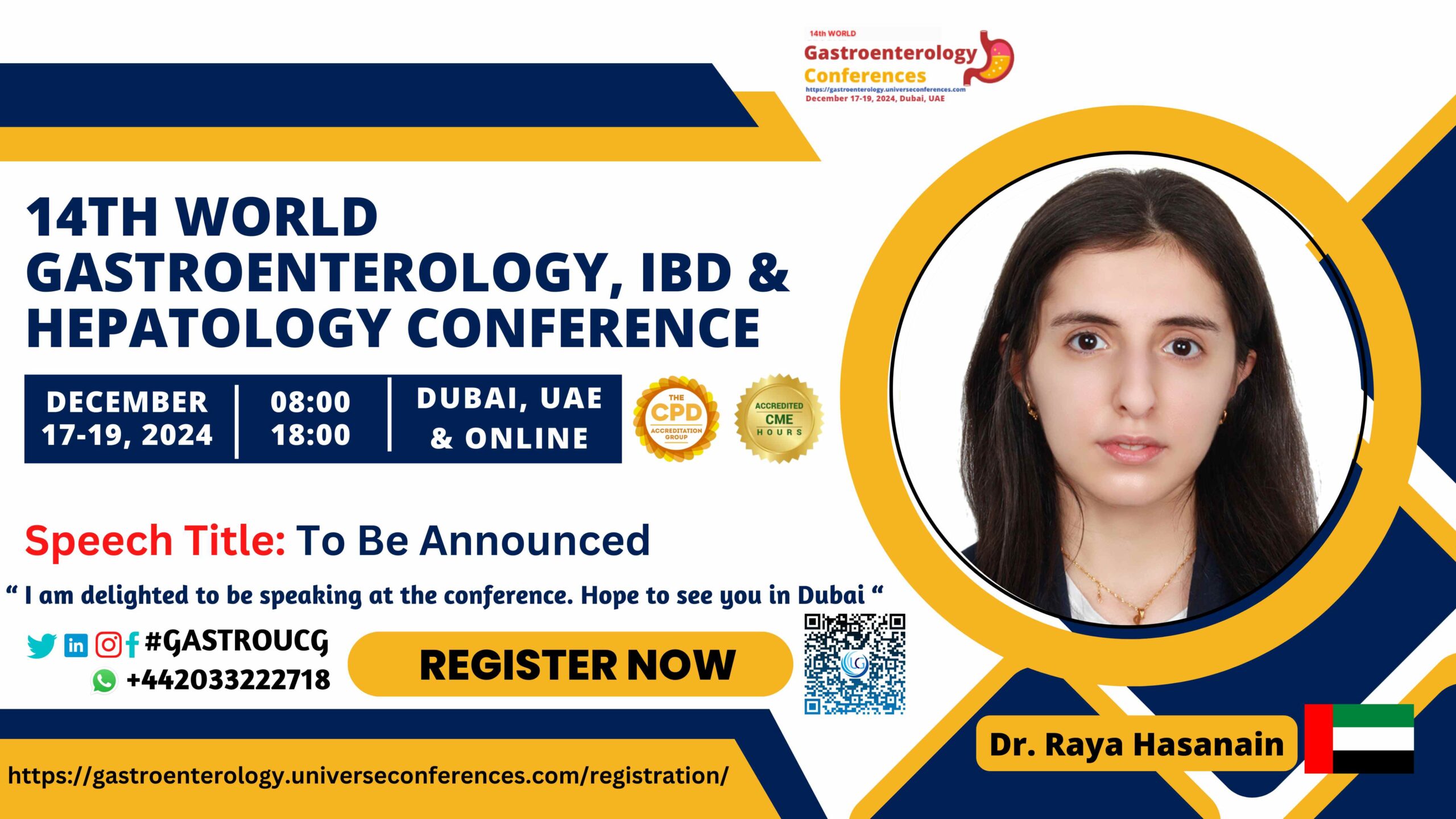 Dr. Raya Hasanain_14th World Gastroenterology, IBD & Hepatology Conference