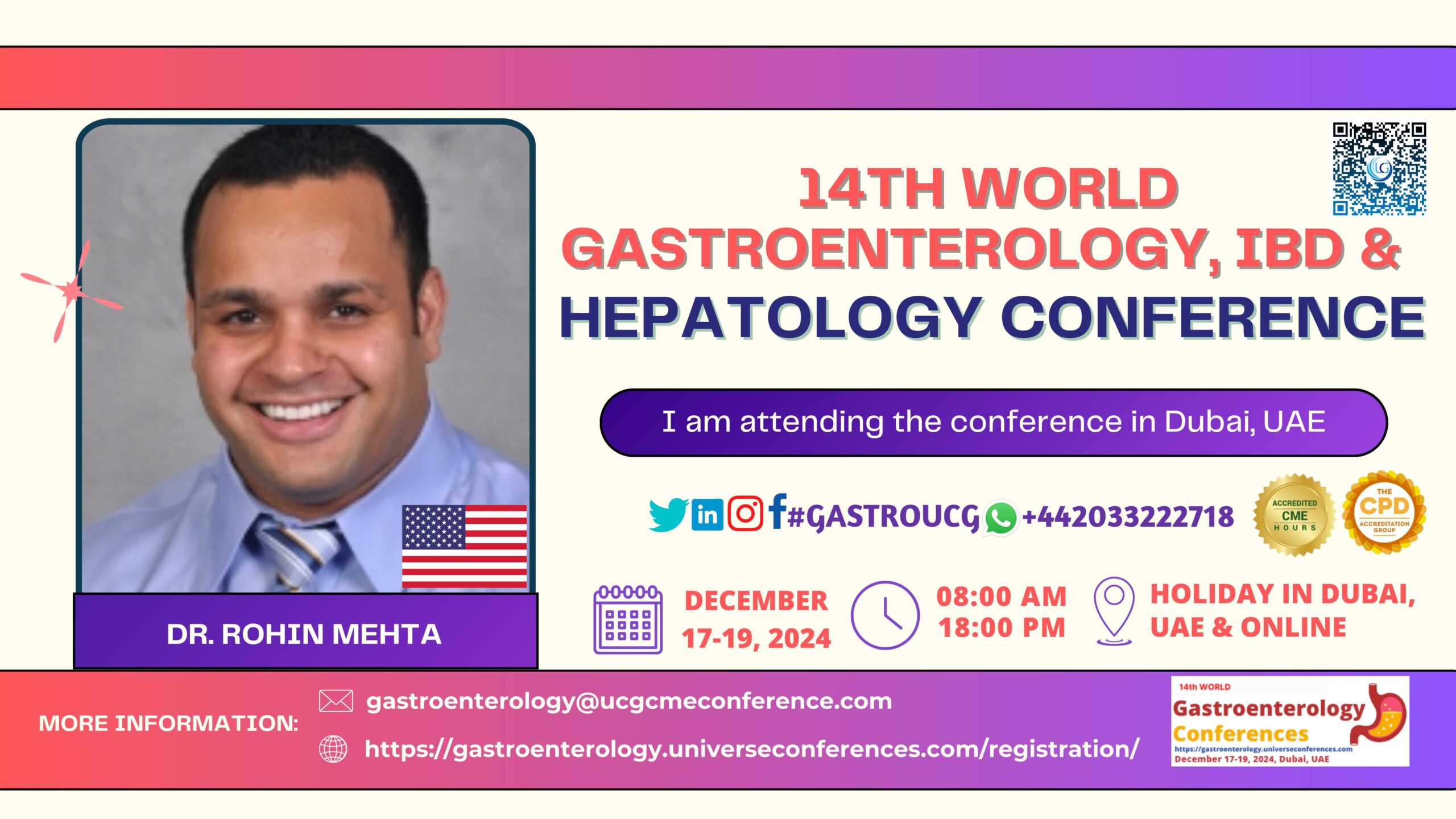 Dr. Rohin Mehta ___14th World Gastroenterology, IBD & Hepatology Conference