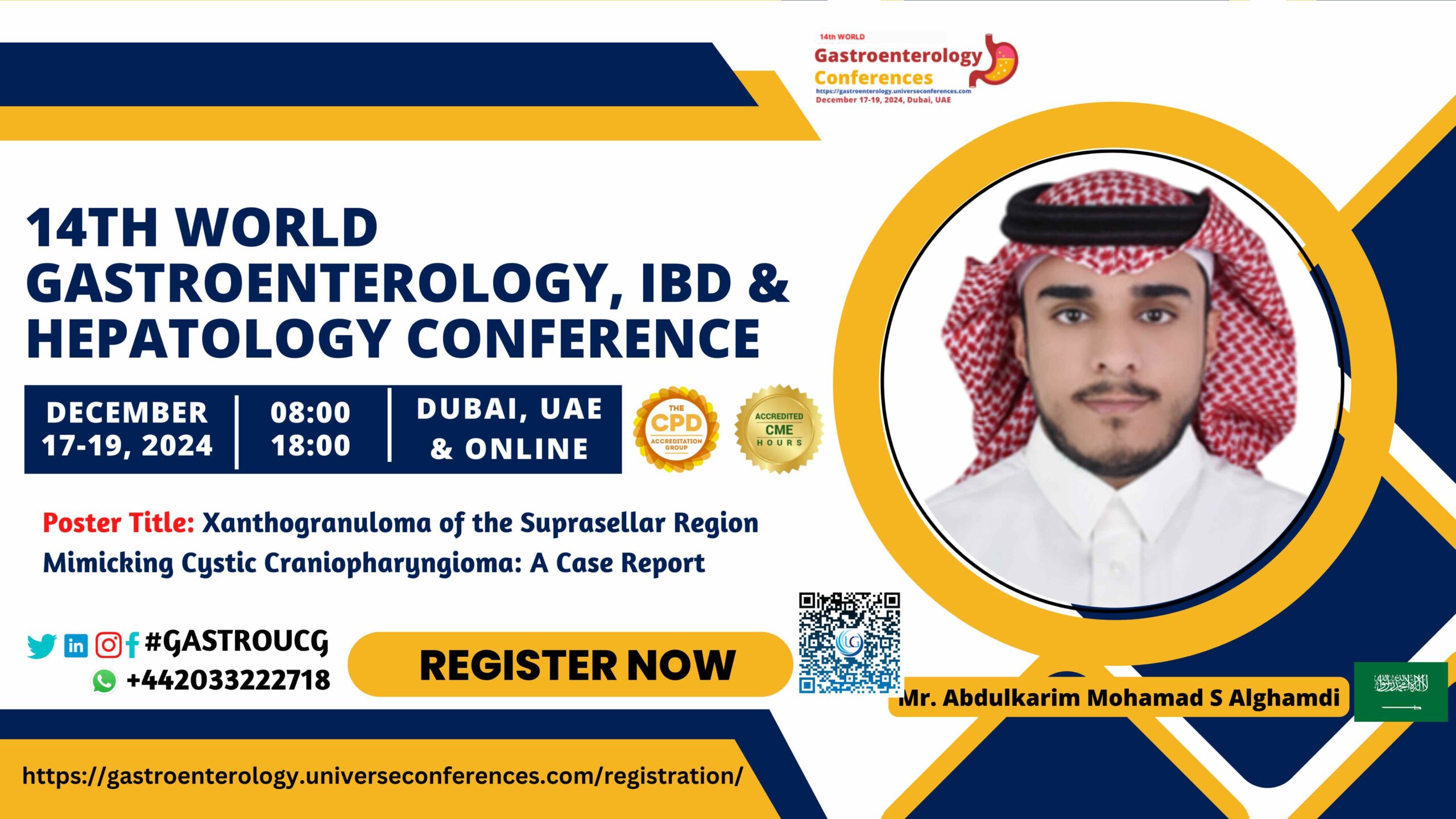 Mr. Abdulkarim Mohamad S Alghamdi _14th World Gastroenterology, IBD & Hepatology Conference