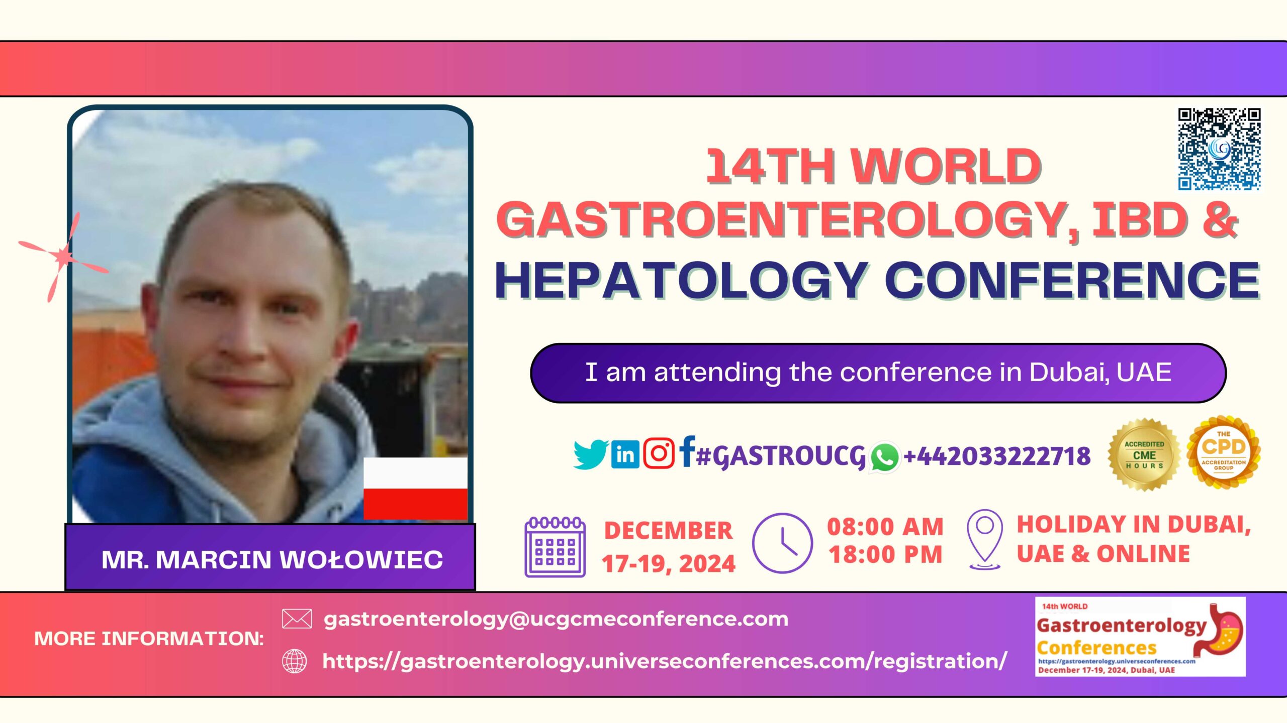 Mr. Marcin Wołowiec___14th World Gastroenterology, IBD & Hepatology Conference