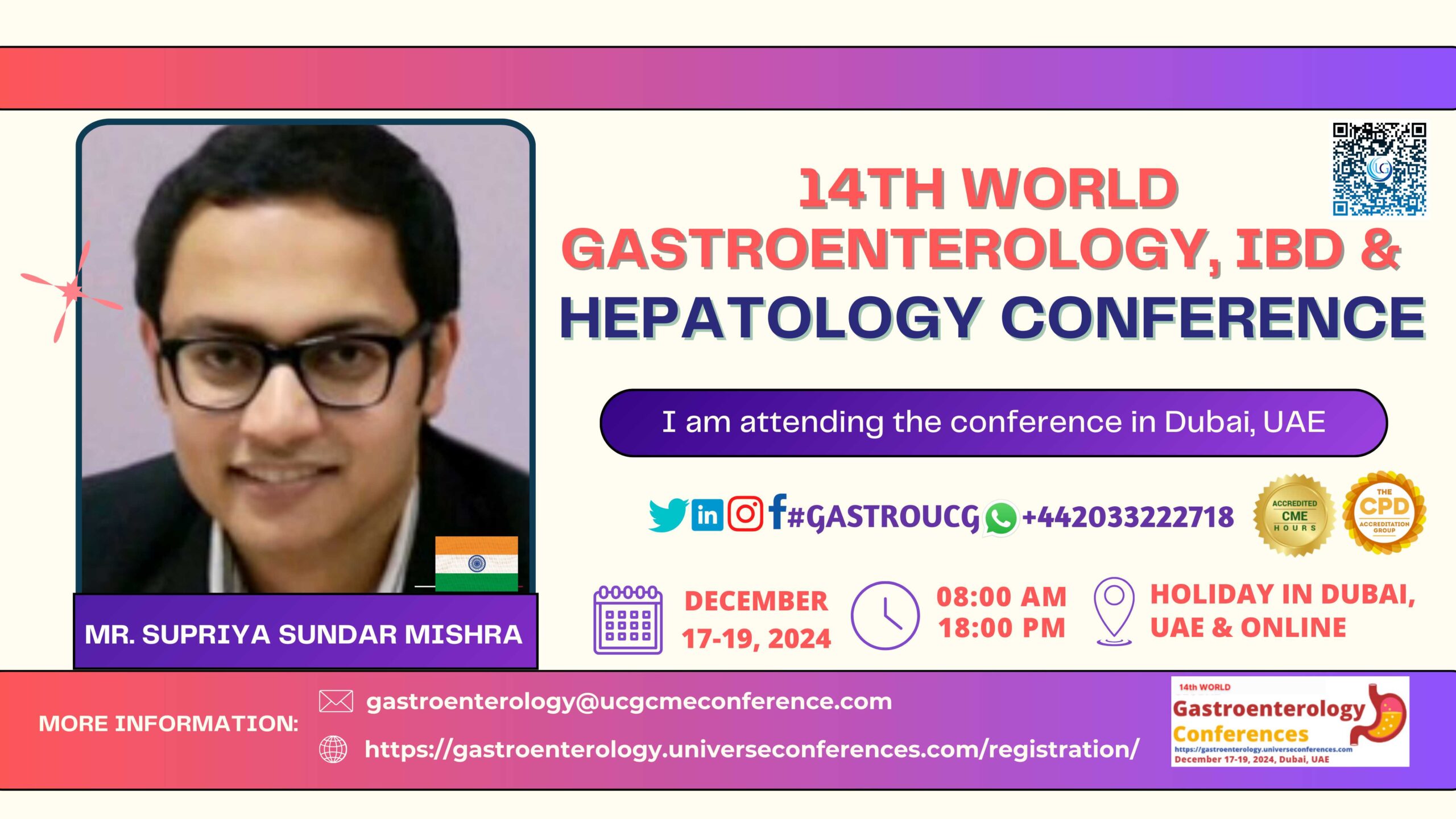 Mr. Supriya Sundar Mishra___14th World Gastroenterology, IBD & Hepatology Conference