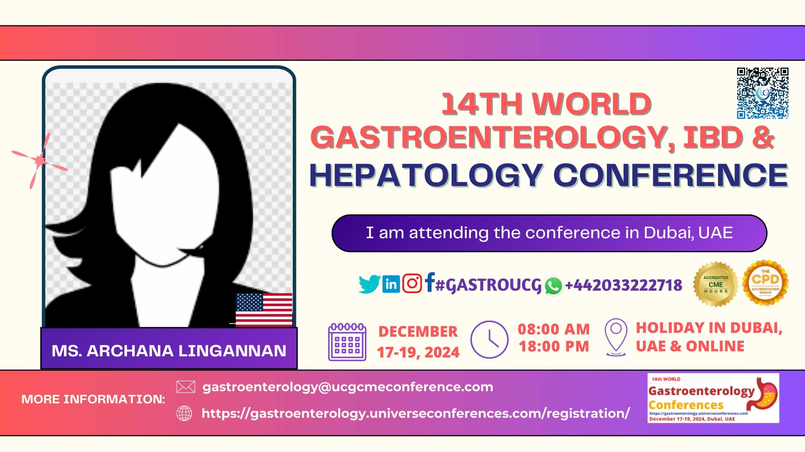 Ms. Archana Lingannan___14th World Gastroenterology, IBD & Hepatology Conference