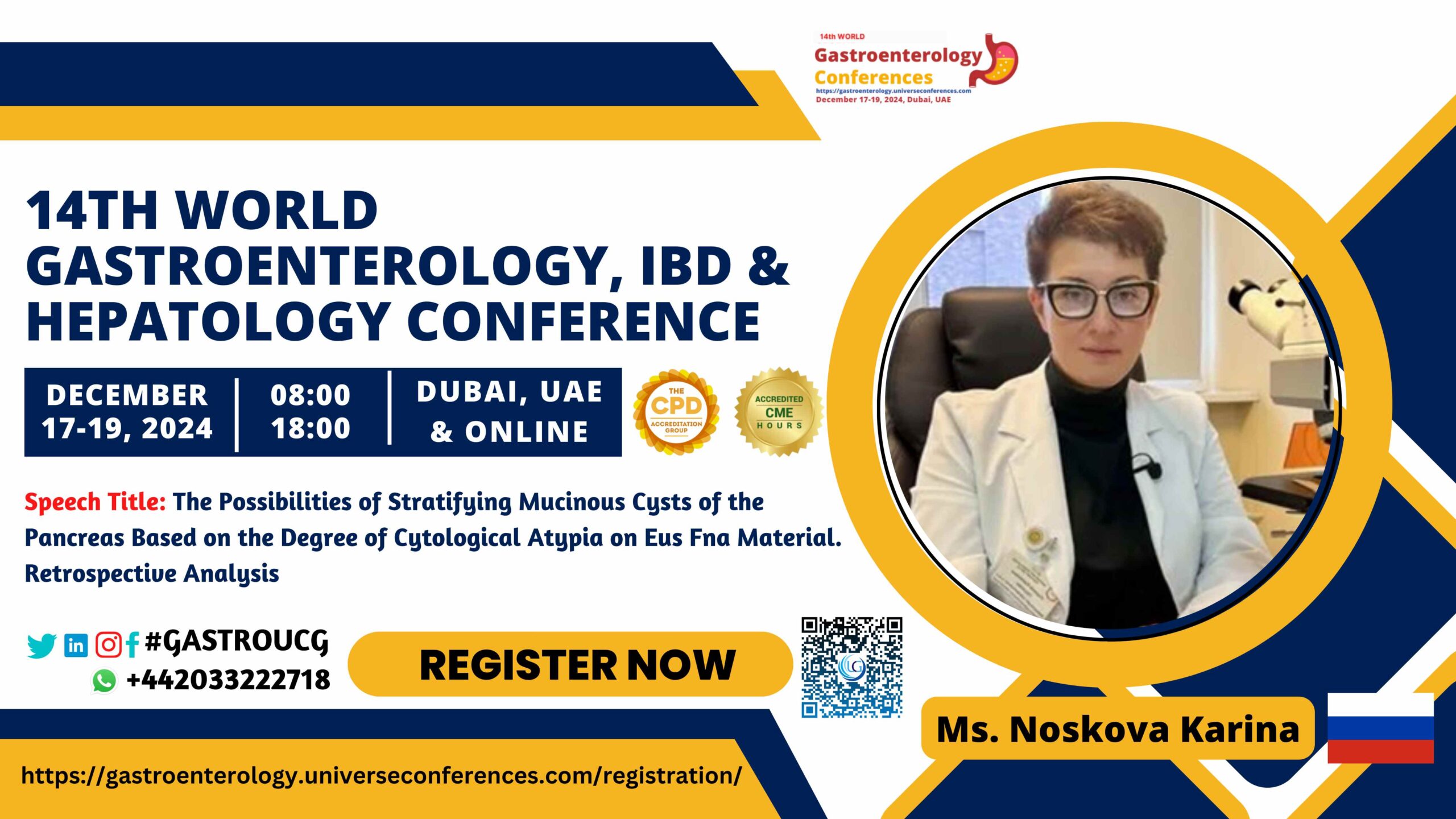 Ms. Noskova Karina _14th World Gastroenterology, IBD & Hepatology Conference