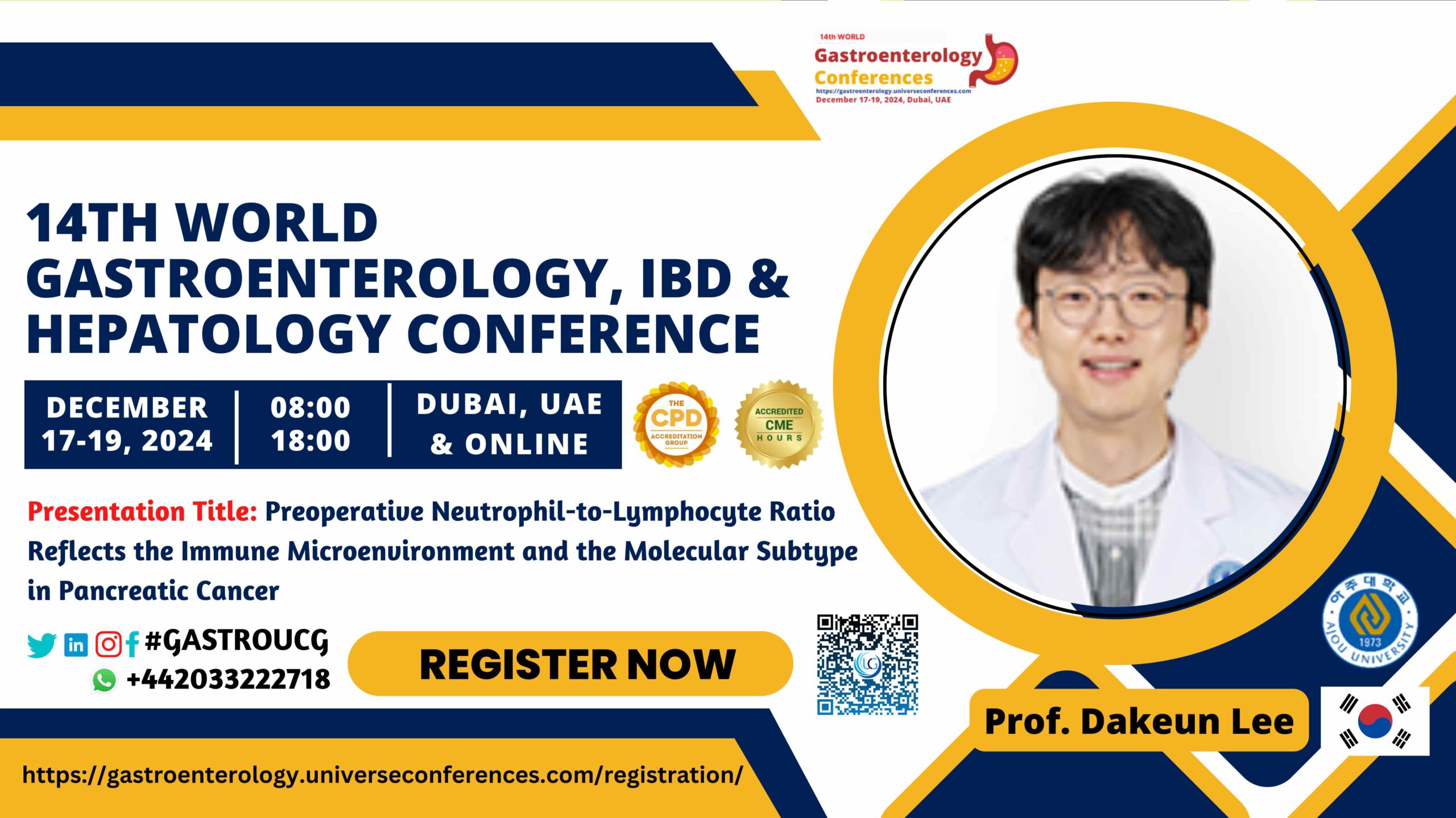Prof. Dakeun Lee _14th World Gastroenterology, IBD & Hepatology Conference